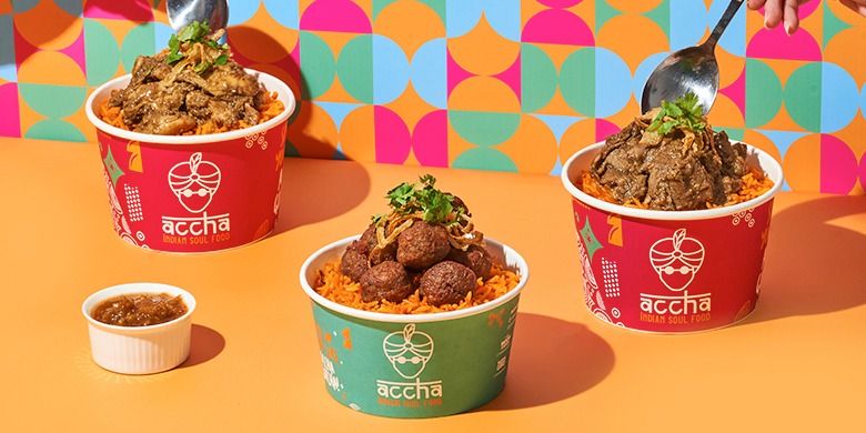 Accha-Indian Soul Food on The Go menawarkan 5 pilihan menu biryani dengan keistimewaannya masing-masing. 

