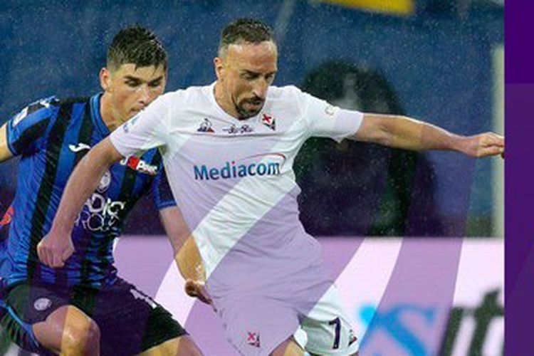 Franck Ribery menciptakan rekor di Serie A Liga Italia pada laga Atalanta vs Fiorentina, 22 September 2019. 