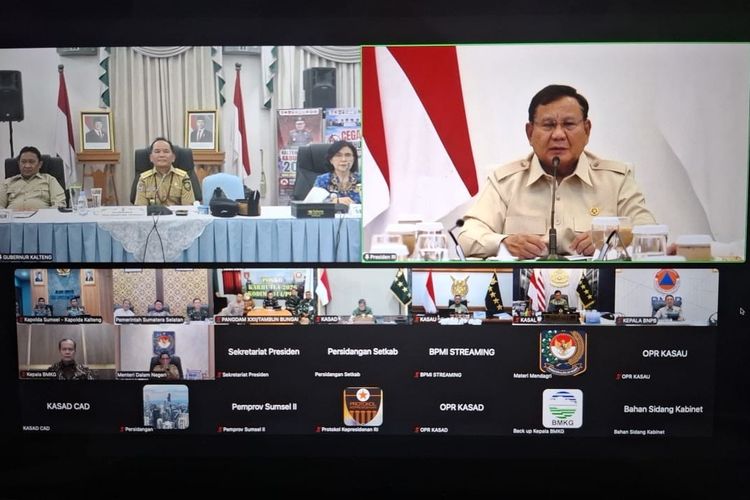 Prabowo Klaim Karhutla Turun Drastis karena Pemerintah Turun Tangan Besar-besaran