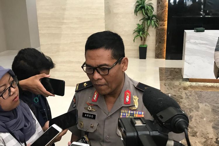 Kepala Biro Penerangan Masyarakat (Karopenmas) Divisi Humas Polri Brigjen Argo Yuwono di Gedung Bareskrim Polri, Jakarta Selatan, Jumat (20/12/2019).