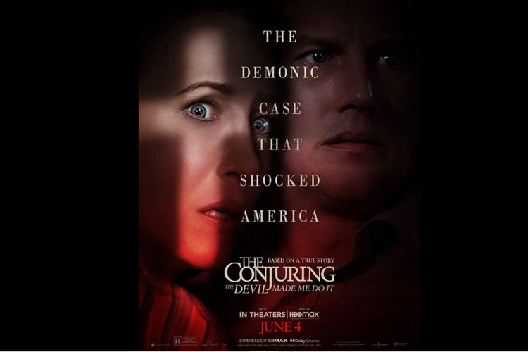 Vera Farmiga dan Patrick Wilson dalam film horor The Conjuring: The Devil Made Me Do It (2021).