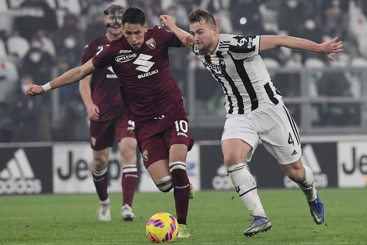 Derby della Mole Juventus vs Torino pada pekan ke-26 Liga Italia 2021-2022, yang dilangsungkan di Stadion Allianz, Turin, Sabtu (19/2/2022) dini hari WIB.