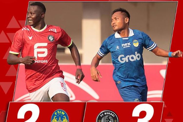 Penyerang FC Bekasi City, Ezechiel Ndouasel, berhasil mencetak hattrick ke gawang PSIM Yogyakarta pada laga pekan pertama Liga 2 2023-2024 yang digelar di Stadion Mandala Krida, Senin (11/9/2023). (Sumber foto: Tangkapan layar Instagram FC Bekasi City)