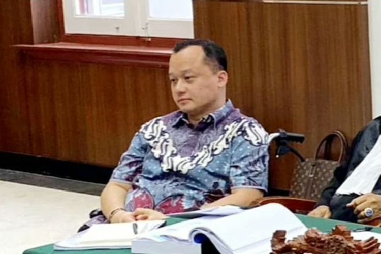 Mantan Dirut PT CLM Helmut Hermawan saat mengikuti sidang vonis di PN Makassar, Sulsel, Rabu (7/2/2024)
