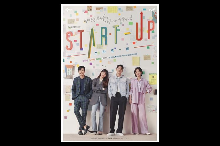 4 Pemain utama drama korea Start-Up, Kim Seon Ho, Bae Suzy, Nam Joo Hyuk, dan Kang Ha Na

