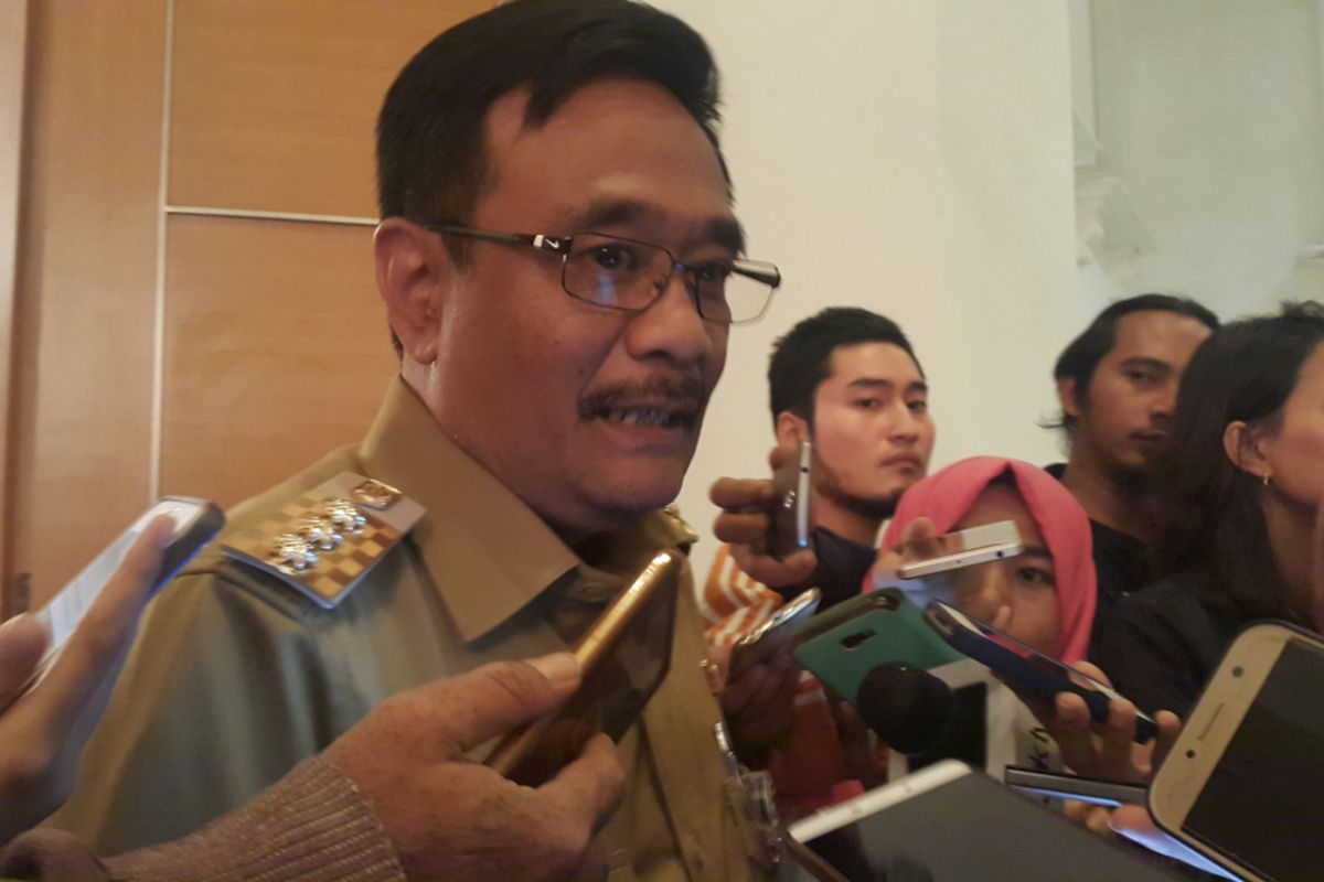 Gubernur DKI Jakarta Djarot Saiful Hidayat di Balai Kota DKI Jakarta, Jalan Medan Merdeka Selatan, Senin (28/8/2017).