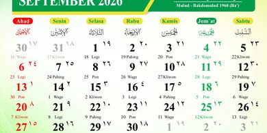 Kalender Islam September 2026 Lengkap: Tanggal Hijriah, Weton Jawa, Hari Besar Islam, dan Libur