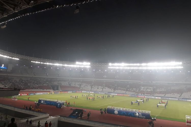 Suasana Opening Ceremony Piala Asia U-19 di Stadion Utama Gelora Bung Karno, Kamis (18/10/2018). Stadion Utama Gelora Bung Karno menjadi salah satu venue yang disiapkan untuk menggelar Piala Dunia U20 2023 tahun depan.