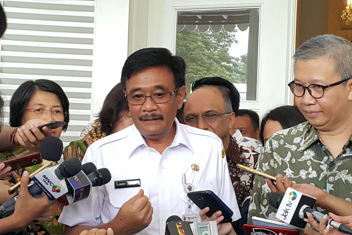 Gubernur DKI Jakarta Djarot Saiful Hidayat di Balai Kota DKI Jakarta, Jalan Medan Merdeka Selatan, Rabu (11/10/2017).