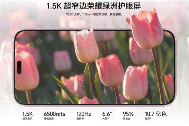 Honor X80i dibekali layar OLED dengan spesifikasi cukup tinggi, seperti resolusi 1.5K dan refresh rate 120 Hz.