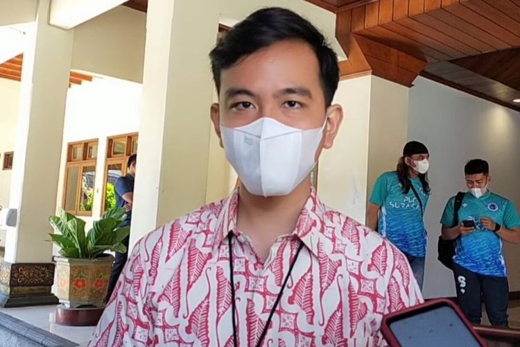 Wali Kota Solo Gibran Rakabuming Raka di Solo, Jawa Tengah, Jumat (7/1/2022).