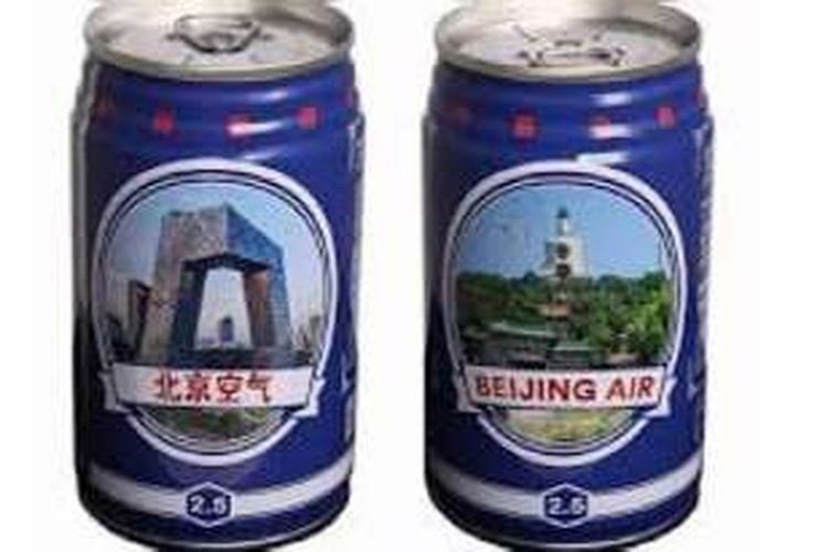 Beijing Air, kaleng berisi udara Beijing yang tercemar polusi kini menjadi souvenir.