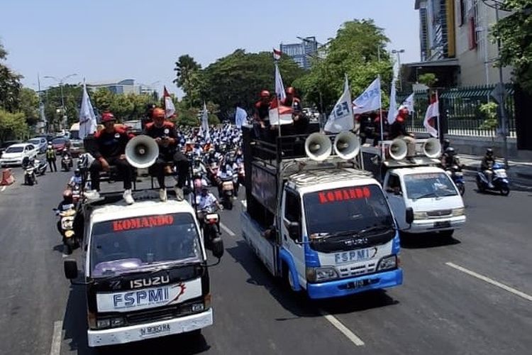 Buruh Jatim Tuntut Kenaikan UMP Jadi Rp 3,5 Juta di Tahun 2027