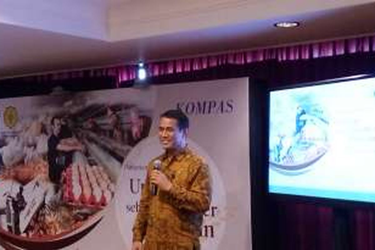 Menteri Pertanian Andi Amran Sulaiman dalam diskusi Harian Kompas bersama Kementerian Pertanian di Hotel Century Jakarta, Kamis (4/8/2016).