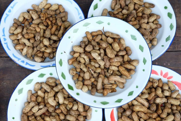 Illustration of boiled peanuts.