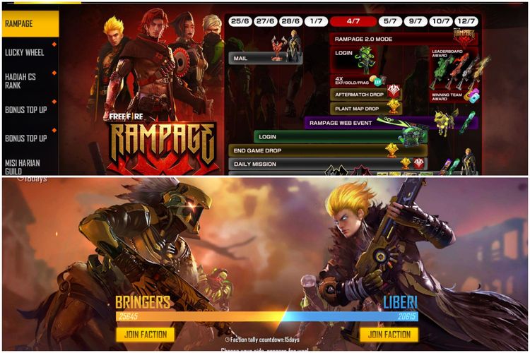 Update Free Fire Ada Mode Rampage 2 0 Bagi Bagi Senjata