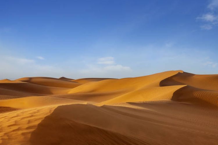 Ilustrasi gurun. Keberadaan gurun di Australia terjadi karena letak astronomisnya yang berada di 30º sebelah selatan khatulistiwa.