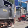 Viral, Video Tabrakan Kereta Api Uap Jaladara Vs Mobil di Jalan Slamet Riyadi Solo, Ini Penjelasan KAI