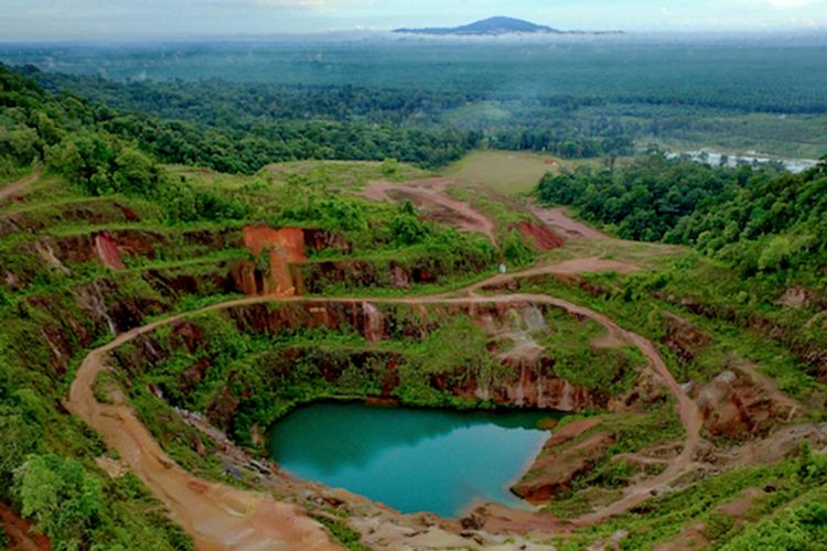 A disused tin mine in Bangka Belitung province