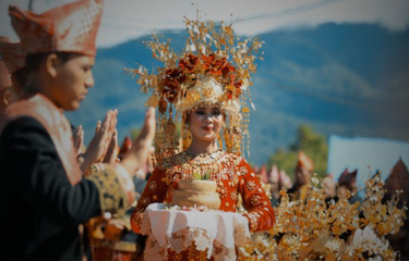 Ilustrasi baju adat Rejang Lebong di Bengkulu