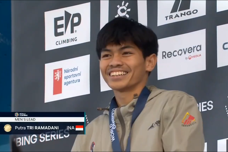 Putra Tri Ramadani Ukir Sejarah, Indonesia Raih Emas Lead Pertama di World Climbing Series