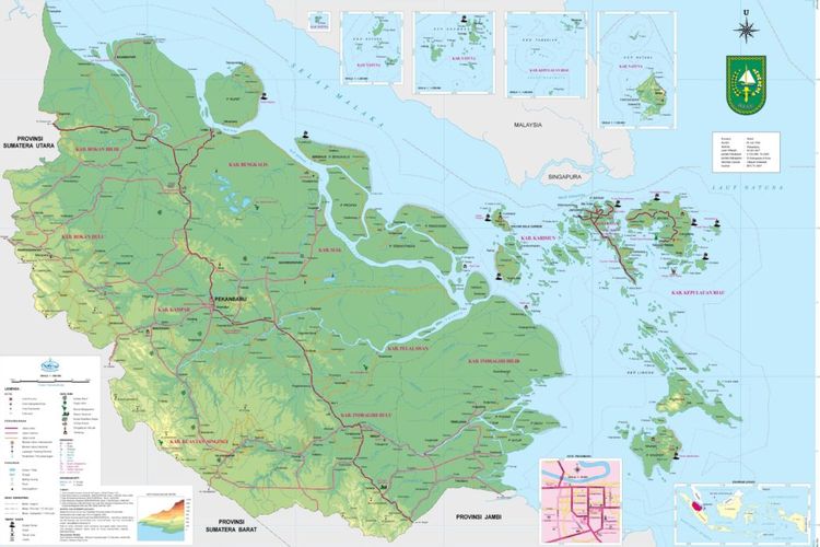 Peta Provinsi Riau.