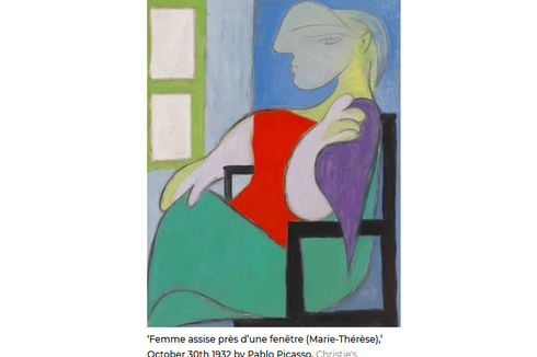 Lukisan Marie Therese Karya Pablo Picasso Terjual Rp 1,47 Triliun