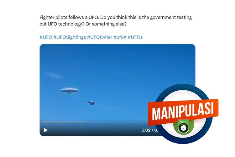Hoaks, video pesawat tempur mengejar UFO
