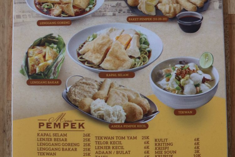 Menu Pempek Megaria