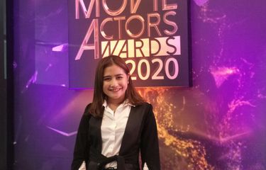 Prilly Latuconsina usai jumpa pers IMAA 2020, di MNC Studios, Kebon Jeruk, Jakarta Barat, Kamis (5/3/2020)