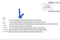 Keterangan Berbintang dan Posisi Meterai di Surat Lamaran CPNS, Apa Perlu Dihapus?