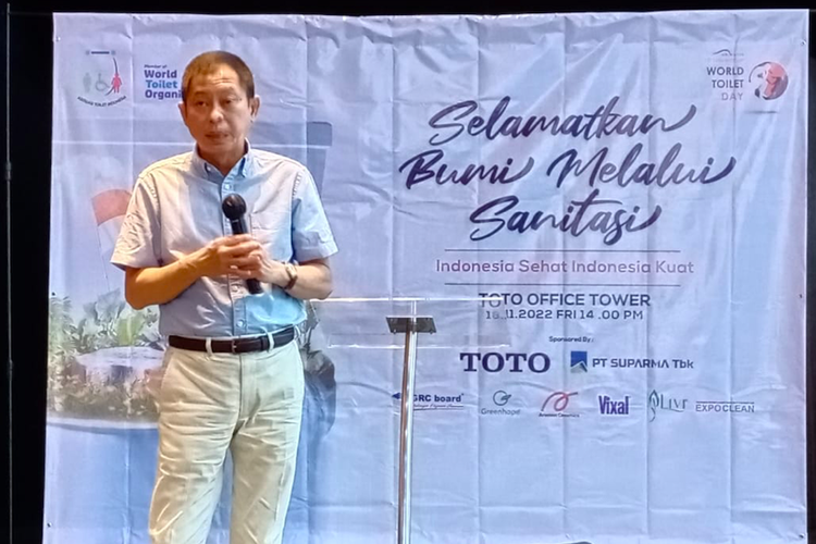 Chairman Marsh Indonesia Ignasius Jonan dalam Seminar World Toilet Day, di Toto Office Tower Jakarta, Jumat (18/11/2022).