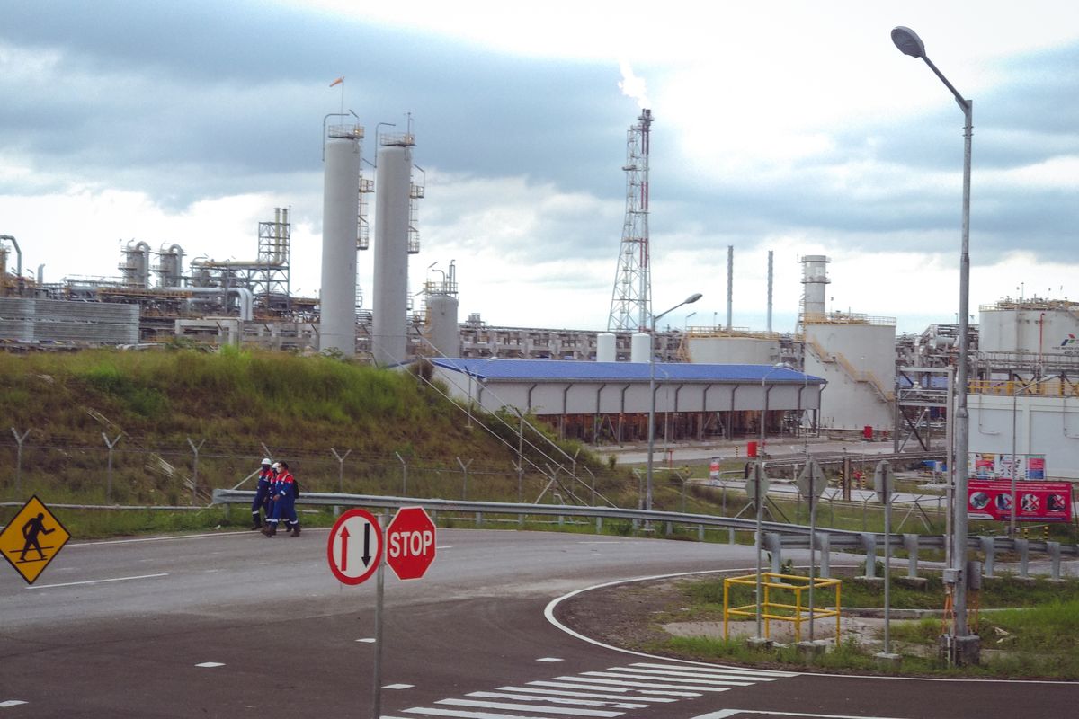 Proyek Pengembangan Lapangan Unitisasi Gas Jambaran Tiung Biru (JTB) mulai beroperasi. Berlokasi di Kabupaten Bojonegoro, Jawa Timur, JTB merupakan salah satu Proyek Strategis Nasional. Foto diambil pada Rabu (26/10/2022).