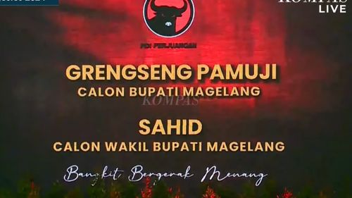 Pilkada Kabupaten Magelang, PDIP Beri Rekomendasi Grengseng-Sahid, Didukung 32 dari 50 Kursi DPRD