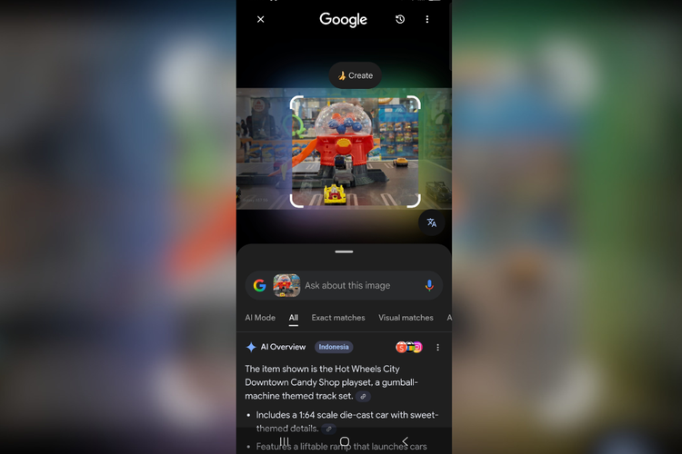 Fitur Circle to Search with Google di Galaxy A57 memungkinkan pengguna mencari informasi langsung dari layar dengan melingkari objek tertentu, tanpa perlu berpindah aplikasi.