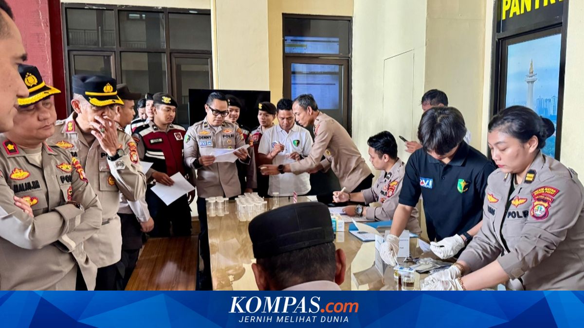 124 Personel Polres Jakpus Tes Urine , Satu Orang Positif Zat Codeine