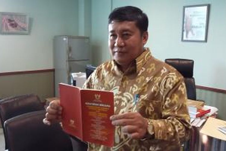 Komisioner Komisi Yudisial (KY) Taufiqurrahman Syahuri, saat ditemui di Ruang Komisioner, Gedung KY, Jakarta Pusat, Rabu (1/4/2015).