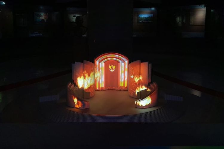 Diorama Museum Monumen Perjuangan yang memperlihatkan kondisi saat Bandung Lautan Api