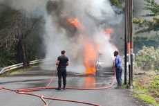 Nissan Serena Terbakar Saat Melaju di Buleleng, 4 Korban Selamat