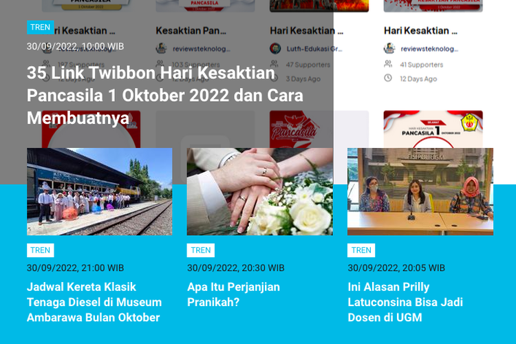 Populer Tren 1 Oktober 2022: 35 Twibbon Hari Kesaktian Pancasila dan cara membuatnya