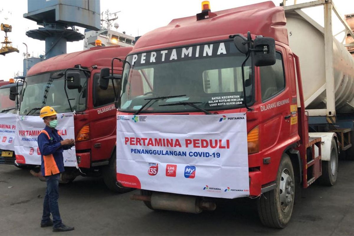 Pasokan oksigen akan didistribusikan melalui transportasi darat.