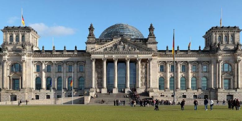 The Reichstag building in Berlin, the capital city of Germany