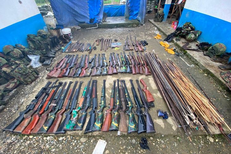Koops TNI Habema Sita Sejumlah Senjata Diduga Milik TPNPB OPM