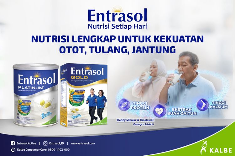 Entrasol Platinum mengandung berbagai nutrisi untuk menjaga kesehatan saat bertambahnya usia. 