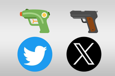 Hilang 6 Tahun, Emoji Pistol Sungguhan Muncul Lagi di X Twitter