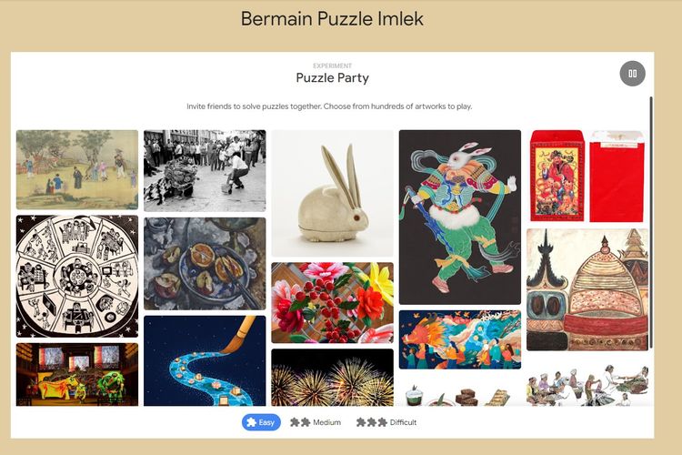 Ilustrasi game puzzle yang dapat dijumpai pada Google Doodle Tahun Baru Imlek.