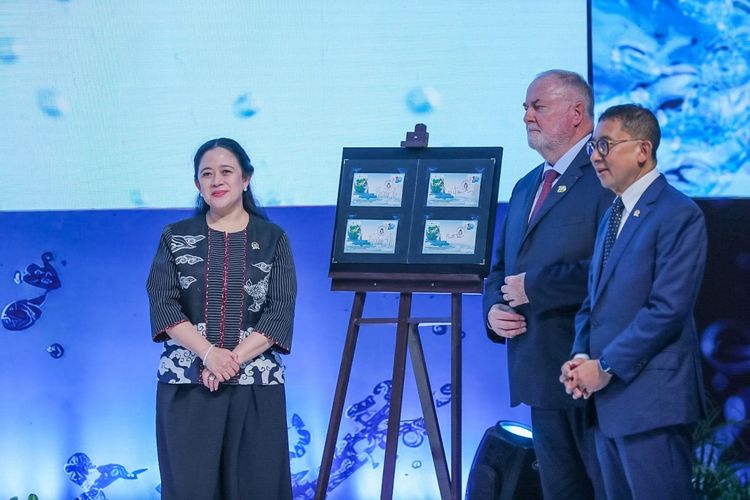 Ketua DPR RI Puan Maharani saat membuka Parliamentary Meeting on The Occasion of The 10th World Water Forum (WWF) di Bali Nusa Dua Convention Center (BNDCC), Senin (20/5/2024).