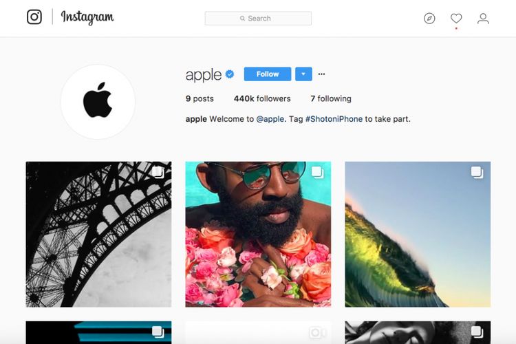 Akun resmi Apple di Instagram