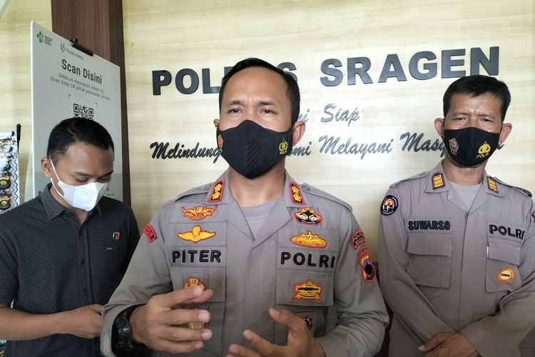 Kepala Kepolisian Resort (Kapolres) Sregen, Ajun Komisaris Besar Polisi (AKBP) Piter Yanottama di Polres Sragen.