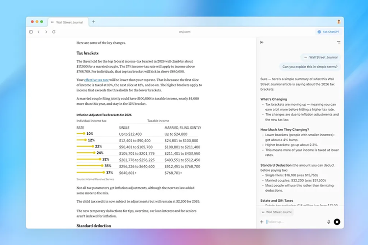 ChatGPT bisa dipanggil lewat ikon Ask ChatGPT yang di ujung kanan layar. Nanti, ChatGPT bakal muncul di panel kecil di sebelah kanan layar. Di sana, pengguna bisa berinteraksi dengan ChatGPT seperti biasa.

